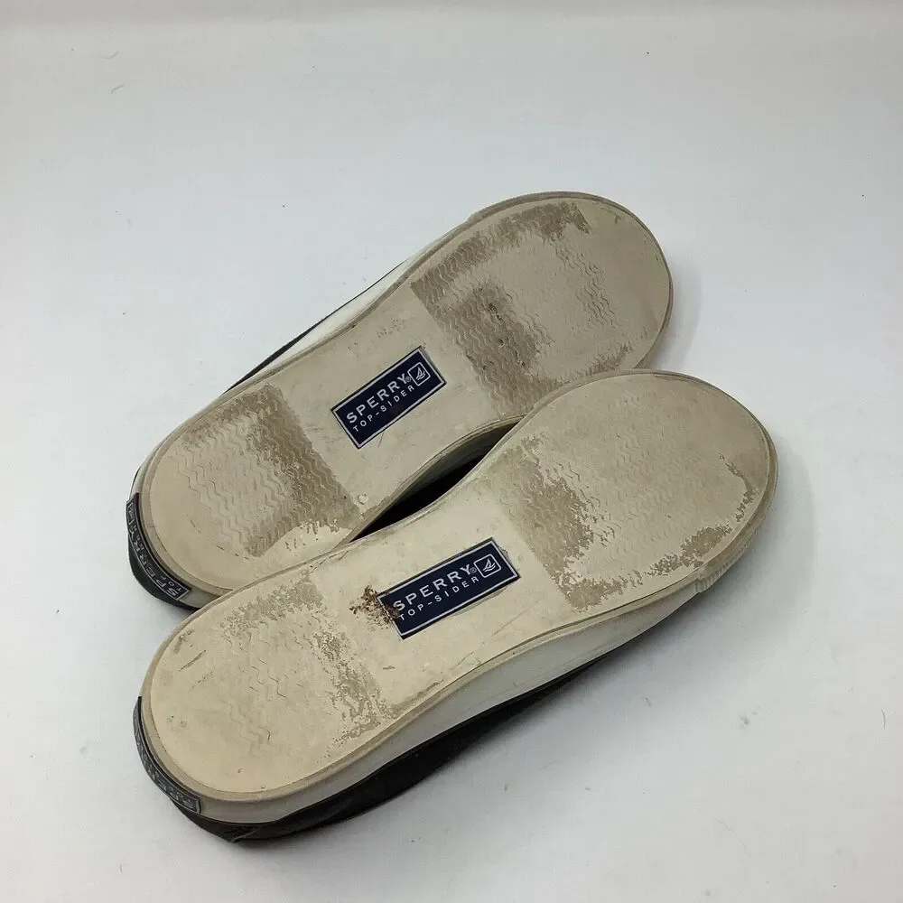 Sperry Top Sider‎ Seacoast Canvas Slip On Shoes Sneakers Women Sz 7.5 Navy Blue